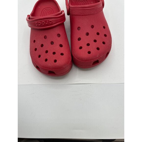 Crocs Size 10 Women Unisex Red Classic Clog  Adjustable Strap Lightweight - Picture 11 of 12